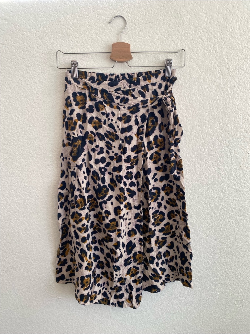Leopard Print Wrap Skirt